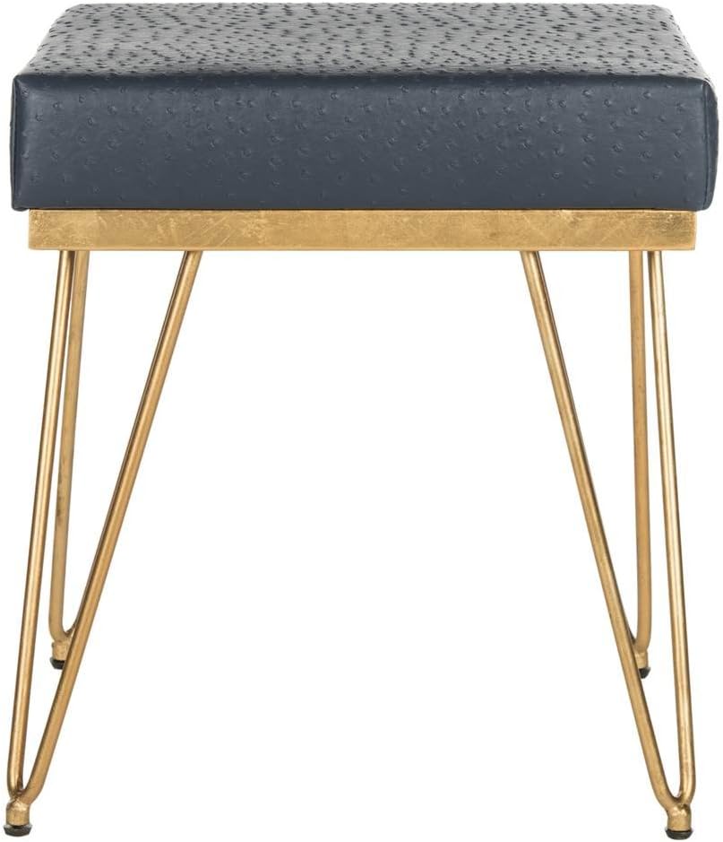 Safavieh Home Collection Jenine Faux Ostrich Navy Blue Square Bench