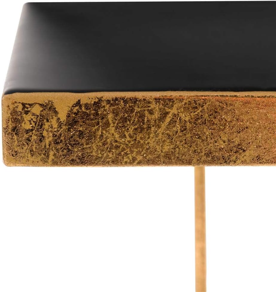 Safavieh Home Amarylis Black and Gold Greek Key Side Table